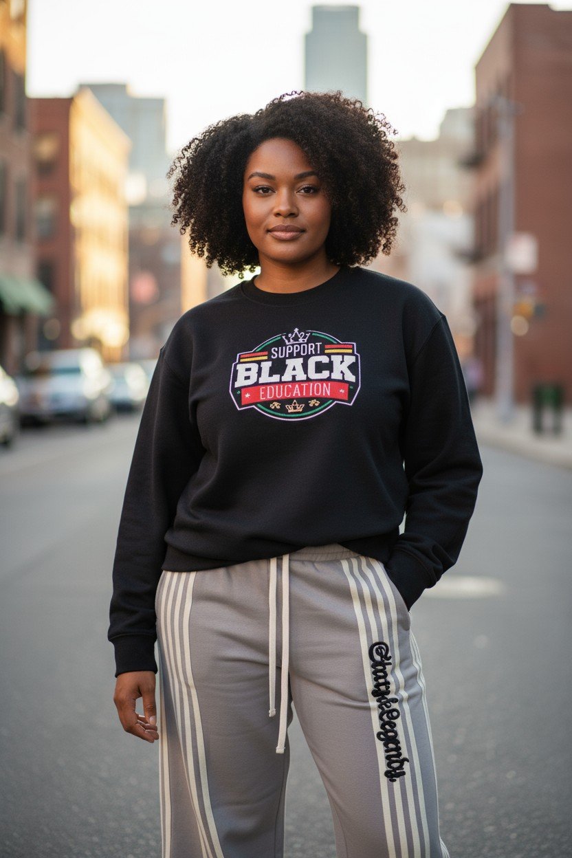 BLACK SUPPORT SWEATER